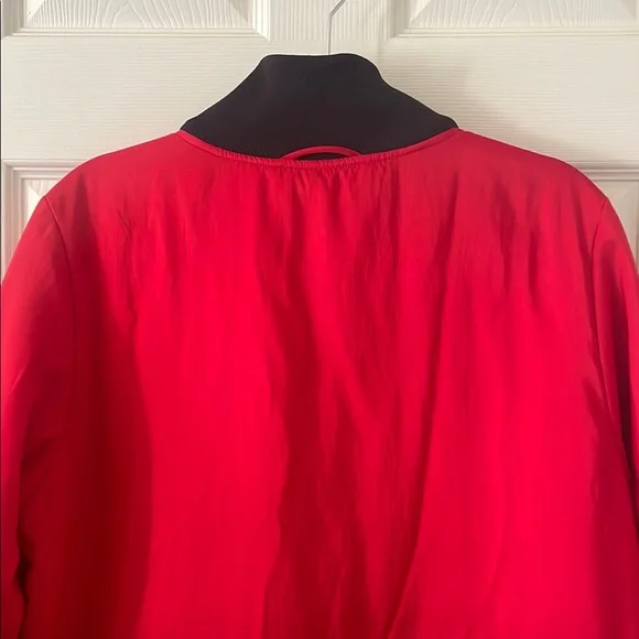Mycra Pac Reversible Rain Trench Coat Removable Hood Travel M / L Black And Red